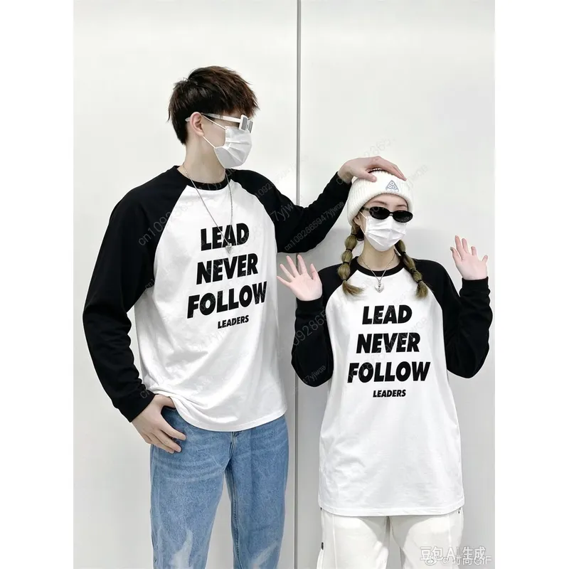 Street Fashion Y2K - 3D 프린트 캐주얼 롱슬리브 티셔츠, ‘Lead