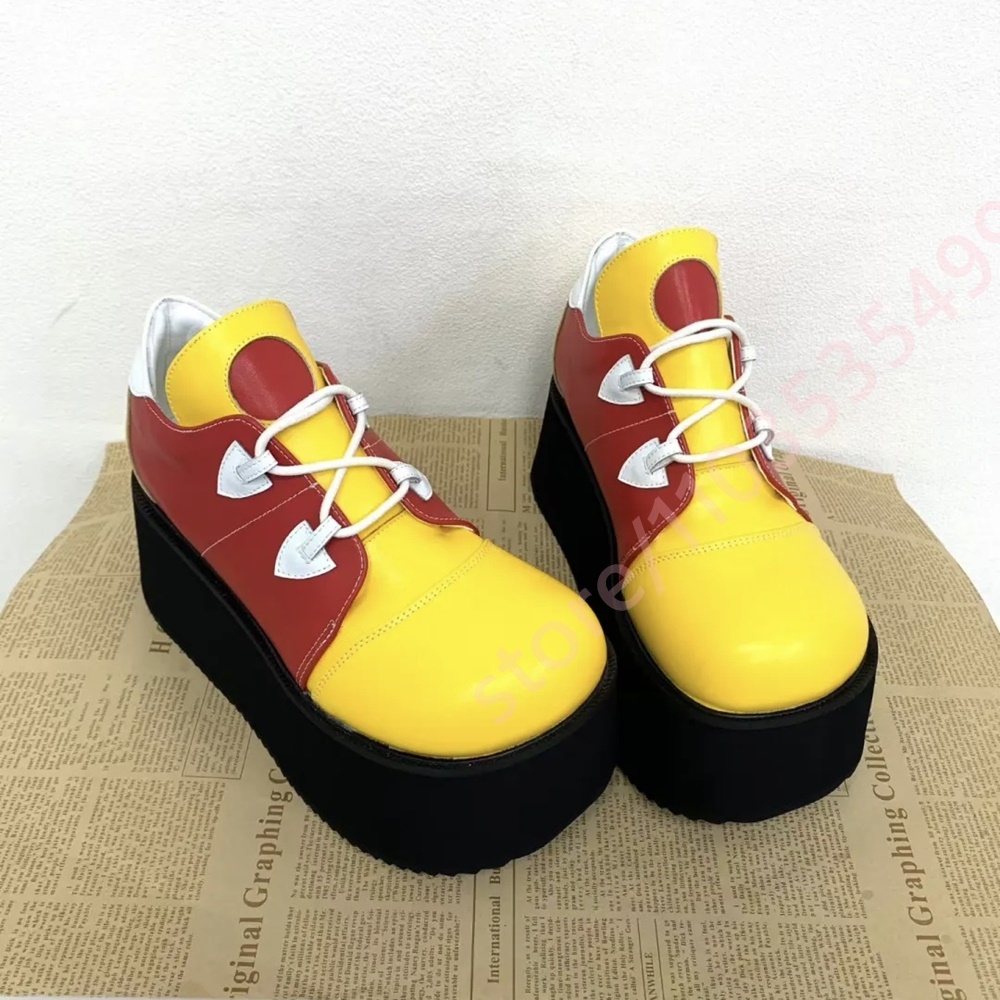여성 컬러 블록 플랫폼 스니커즈 2026 라운드 토 레 - Street Fashion Y2K 리뷰 및 가격
