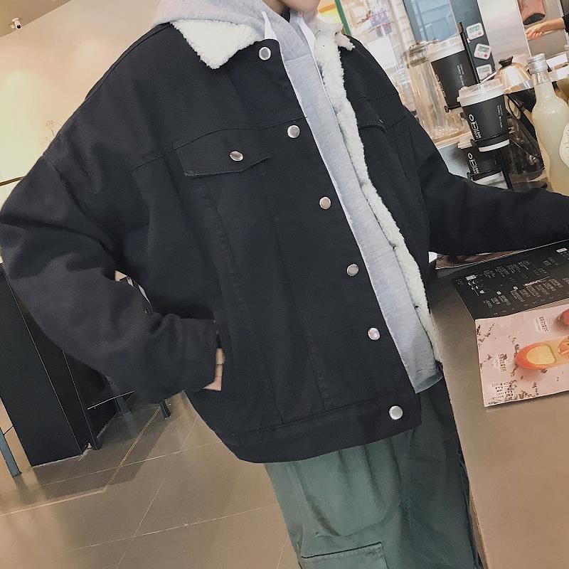 2025 겨울 신상 남성 양털 칼라 데님 재킷 플리스  - Street Fashion Men 2025 리뷰 및 가격
